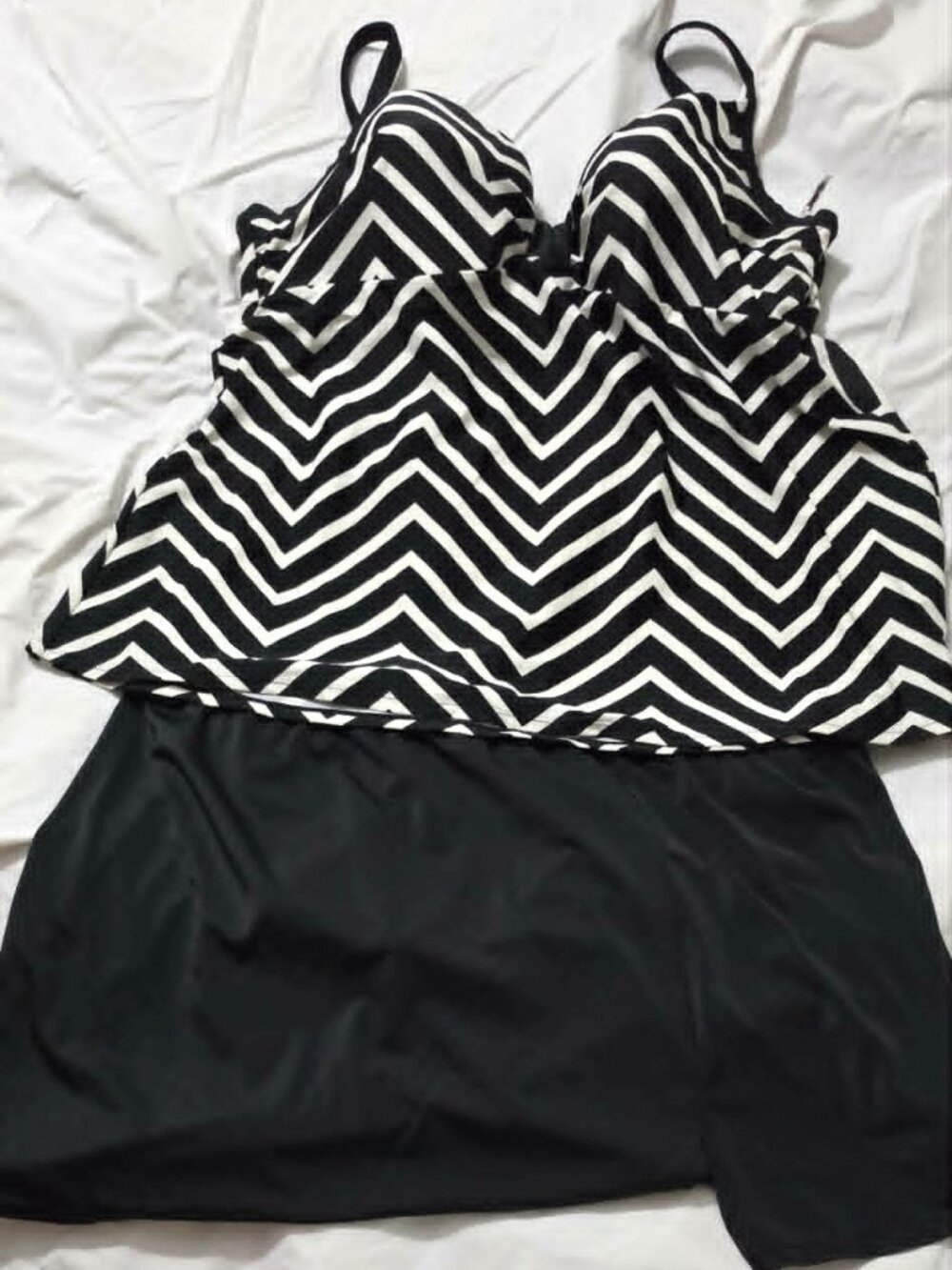 Lane Bryant Swim by Cacique Women's Size 38DD Tankini Top and Size 18 Swim Skirt
